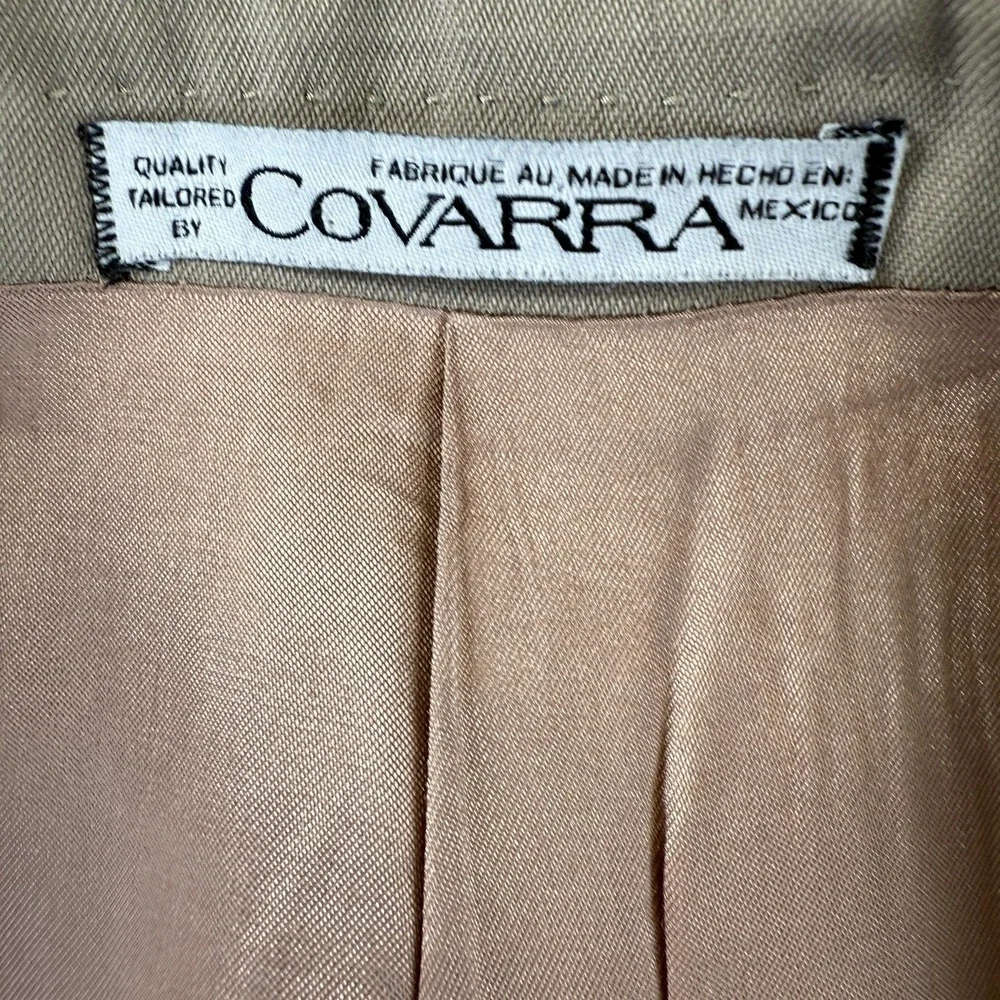 Covarra Blazer Mens 42L Beige 4 Button Sport Coat‎ Notch Lapel Wool Suit Jacket